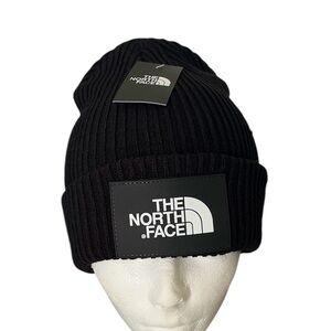 The North Face Cuffed Black & White Beanie